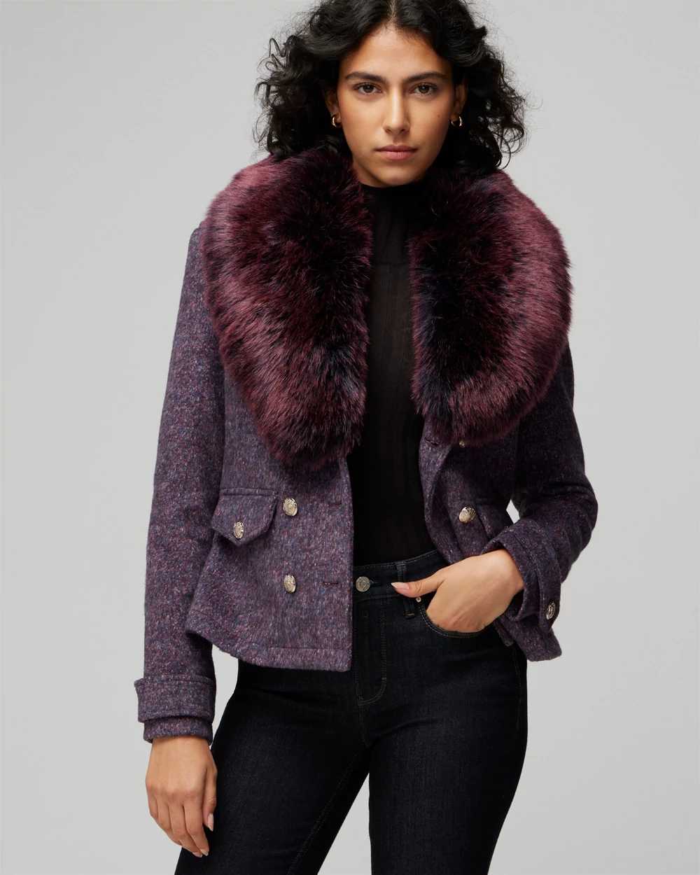 Fur peacoat hotsell